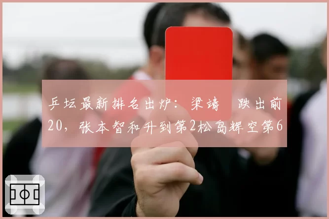 乒坛最新排名出炉：梁靖崑跌出前20，张本智和升到第2松岛辉空第6
